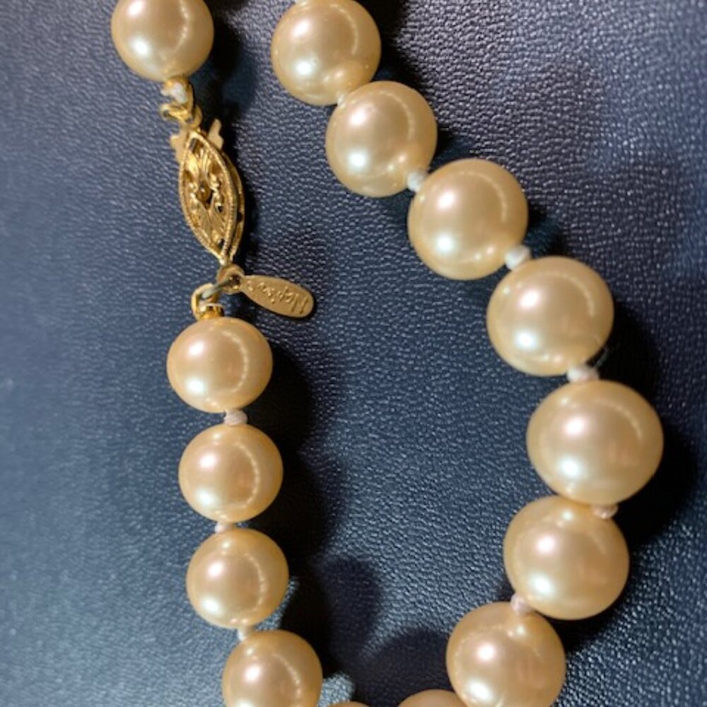 Napier Knotted CREAM Faux Pearl Necklace - Picture 2 of 4
